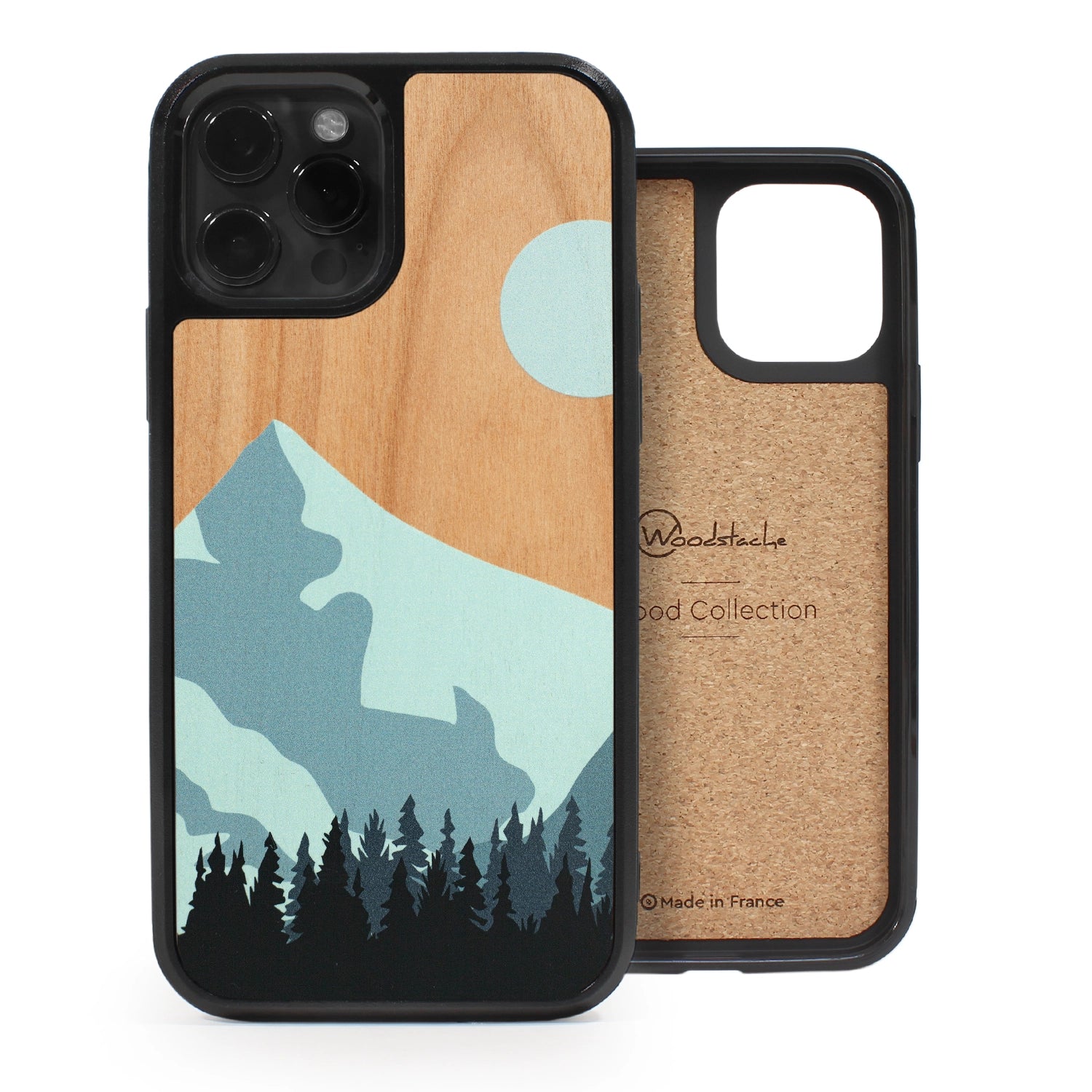 Coque iPhone en bois Golden Sunset