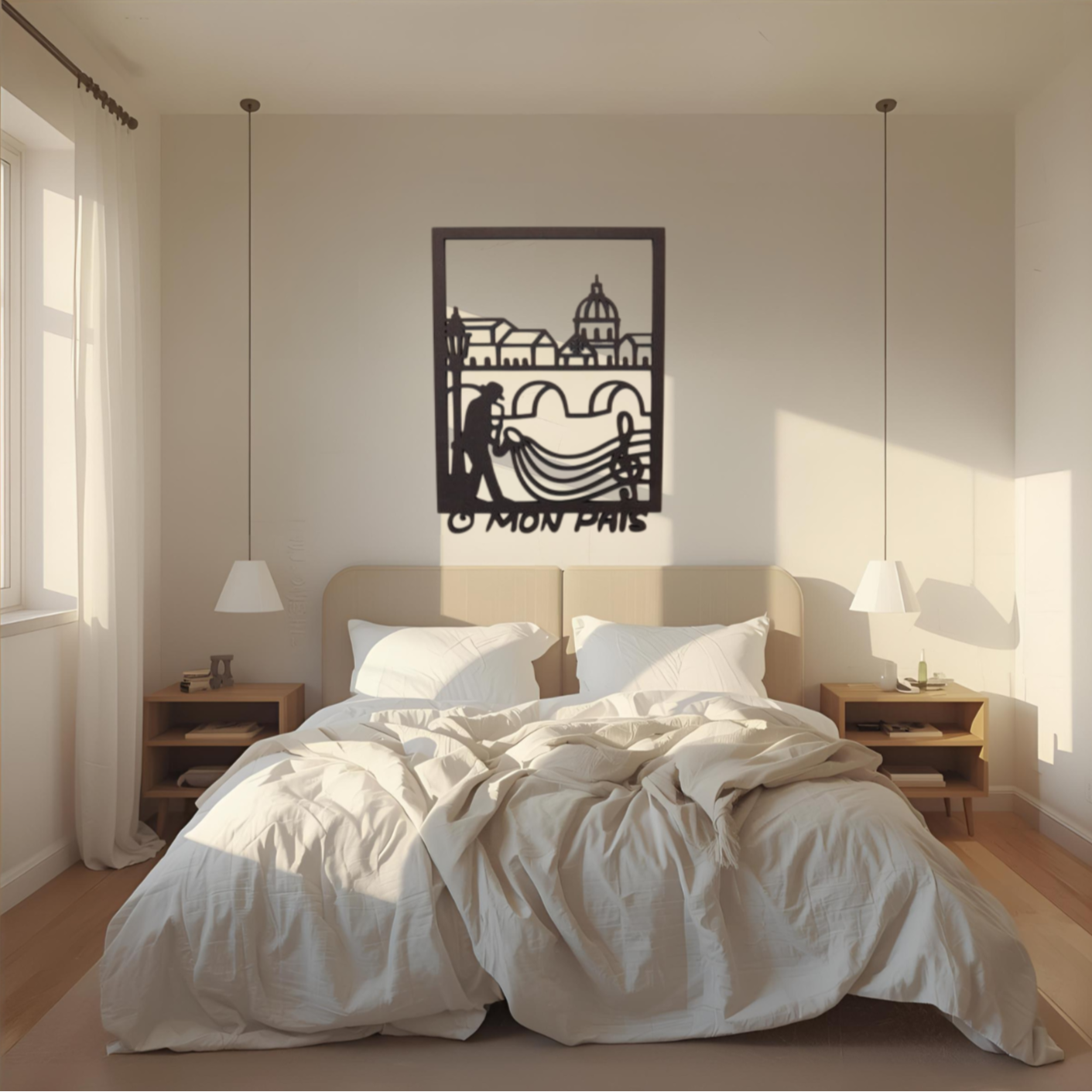 Tableau mural en bois - "Ô Mon Païs"  - Hommage à Toulouse et à Claude Nougaro