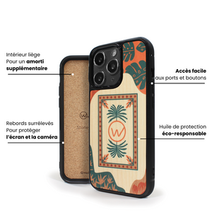Coque iPhone en bois TROPICOLOR