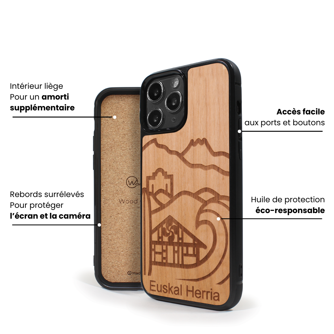 Coque iPhone en bois Euskal Herria