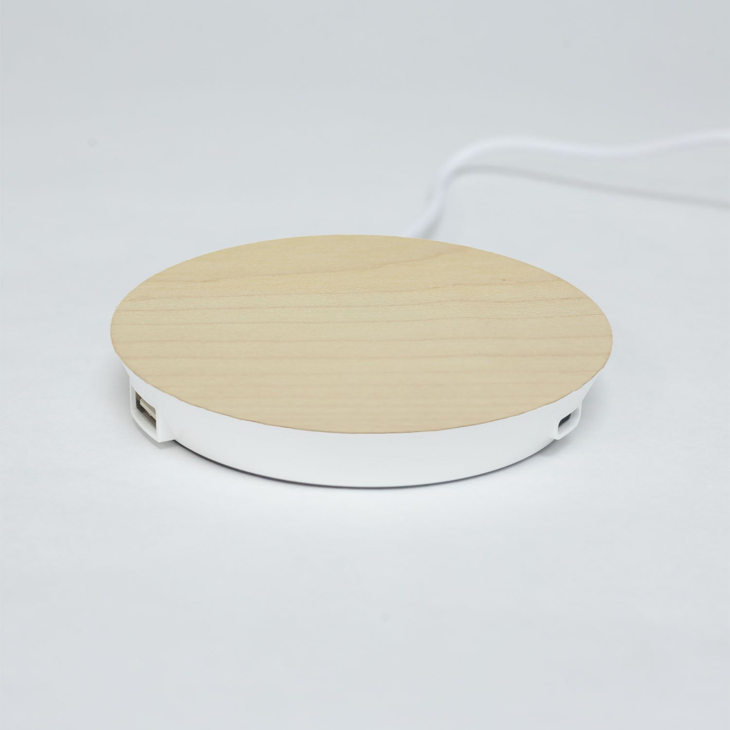 Chargeur à induction en bois Sycomore
