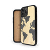 Coque iPhone en bois et pierre MAP MONDE