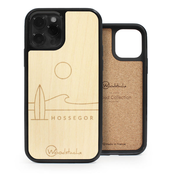 Coque en bois iPhone Hossegor sycomore face