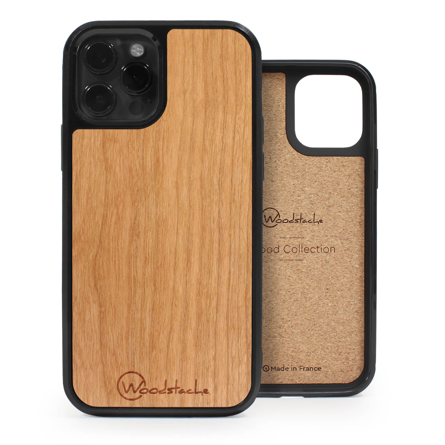 Coque en bois iPhone Wood merisier face