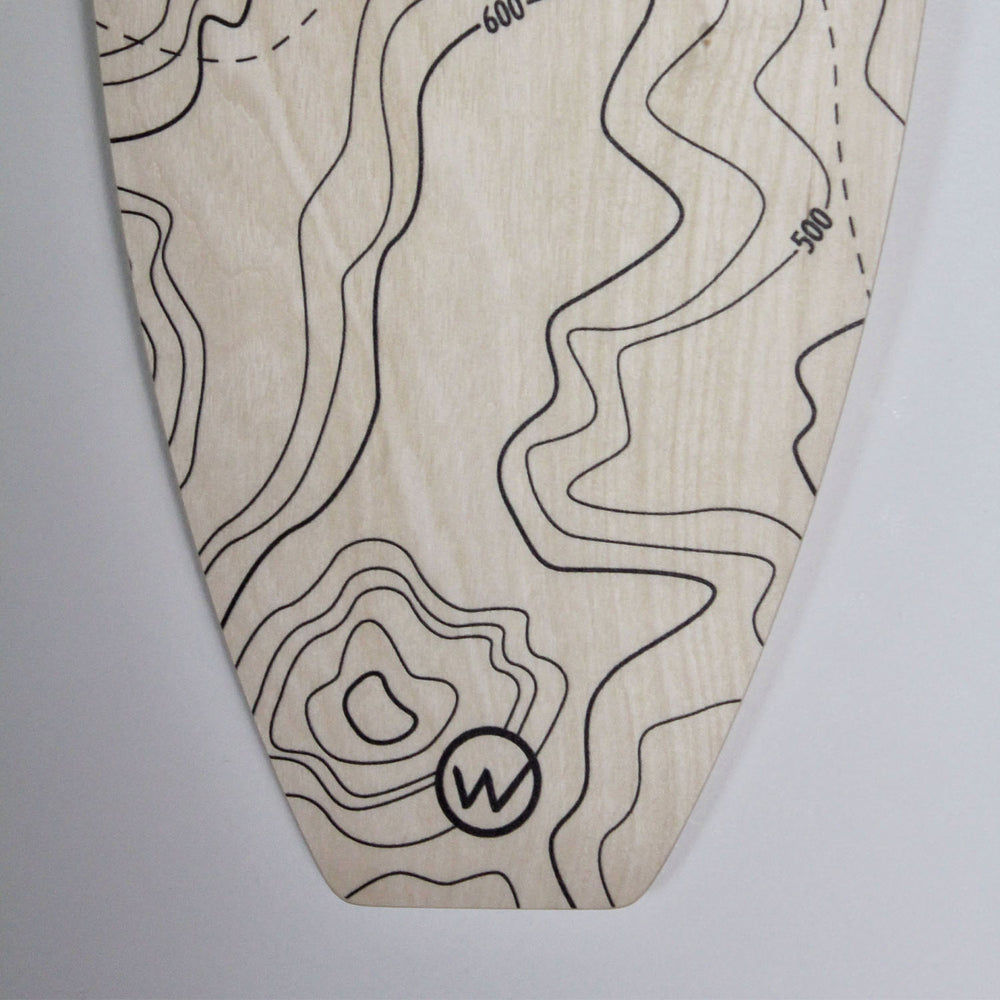 Horloge Surf en bois topo