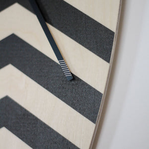 Horloge surf en bois reef Black