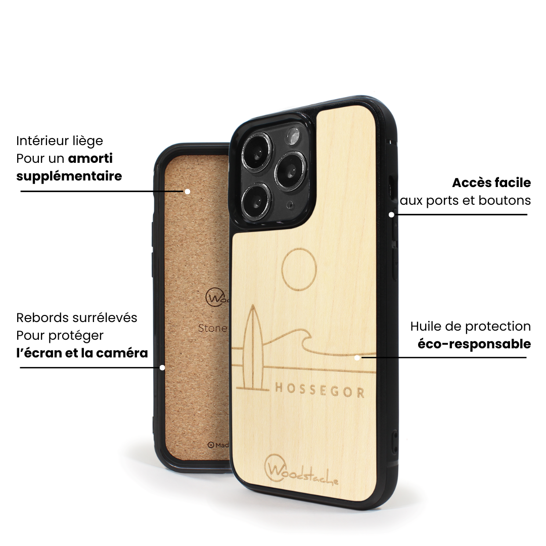 Coque iPhone en bois HOSSEGOR