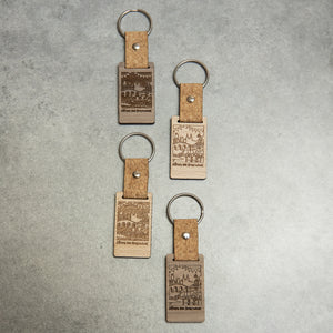 Porte-clef en bois Fêtes de Bayonne