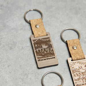 Porte-clef en bois Fêtes de Bayonne