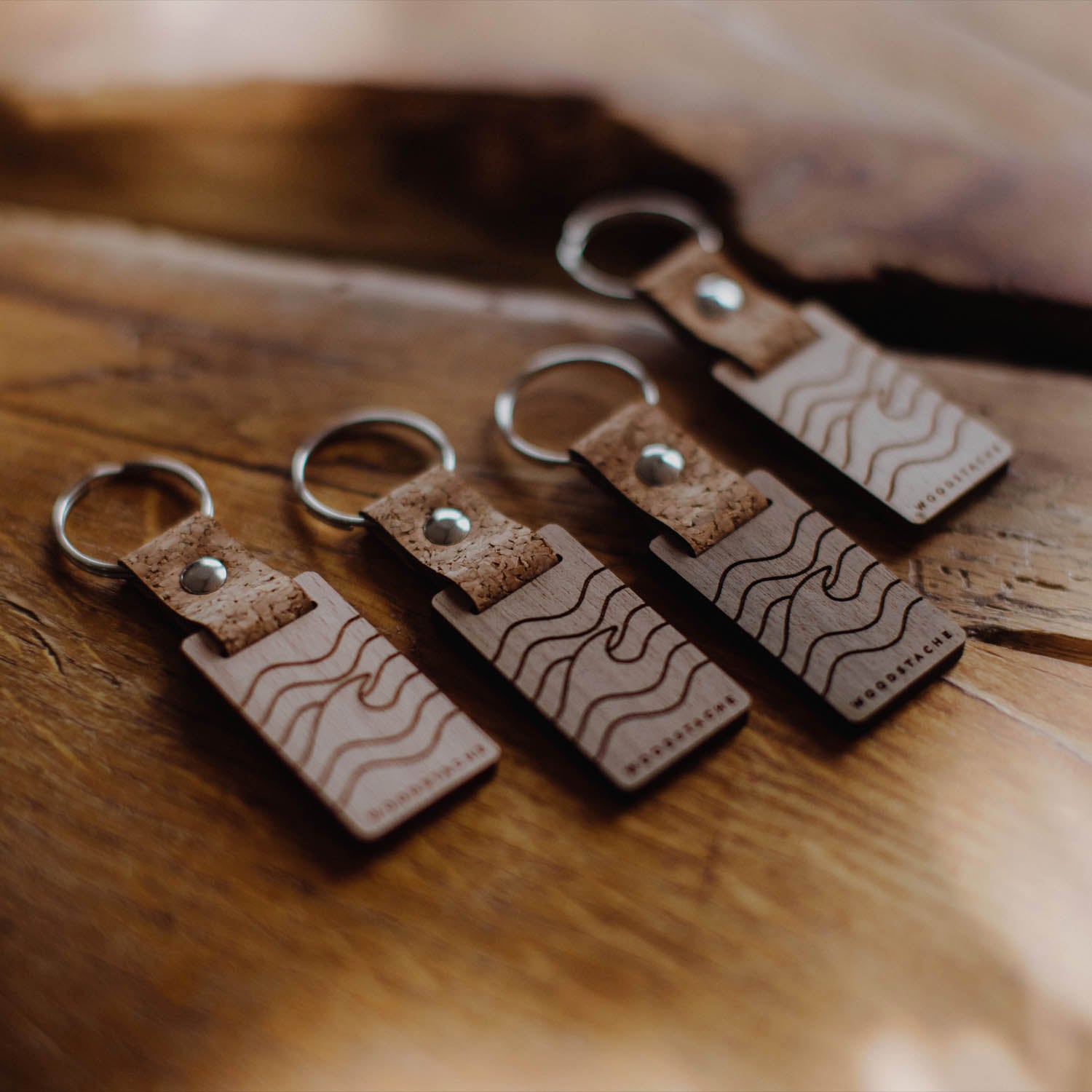 porte clefs en bois woodstache made France