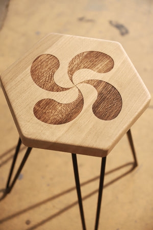 Tabouret chêne massif LAUBURU