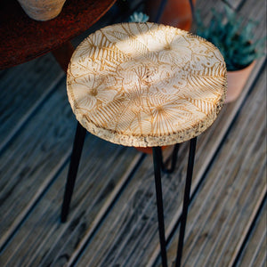 tabourets en bois jungle