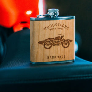 Flasque de poche en bois premium - Cadeau homme Noël unique