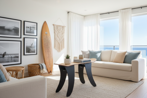 Banc dans salon surf lifestyle
