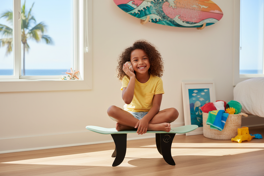 Banc GROMMET mint Alexia Lepelletier - fille souriante