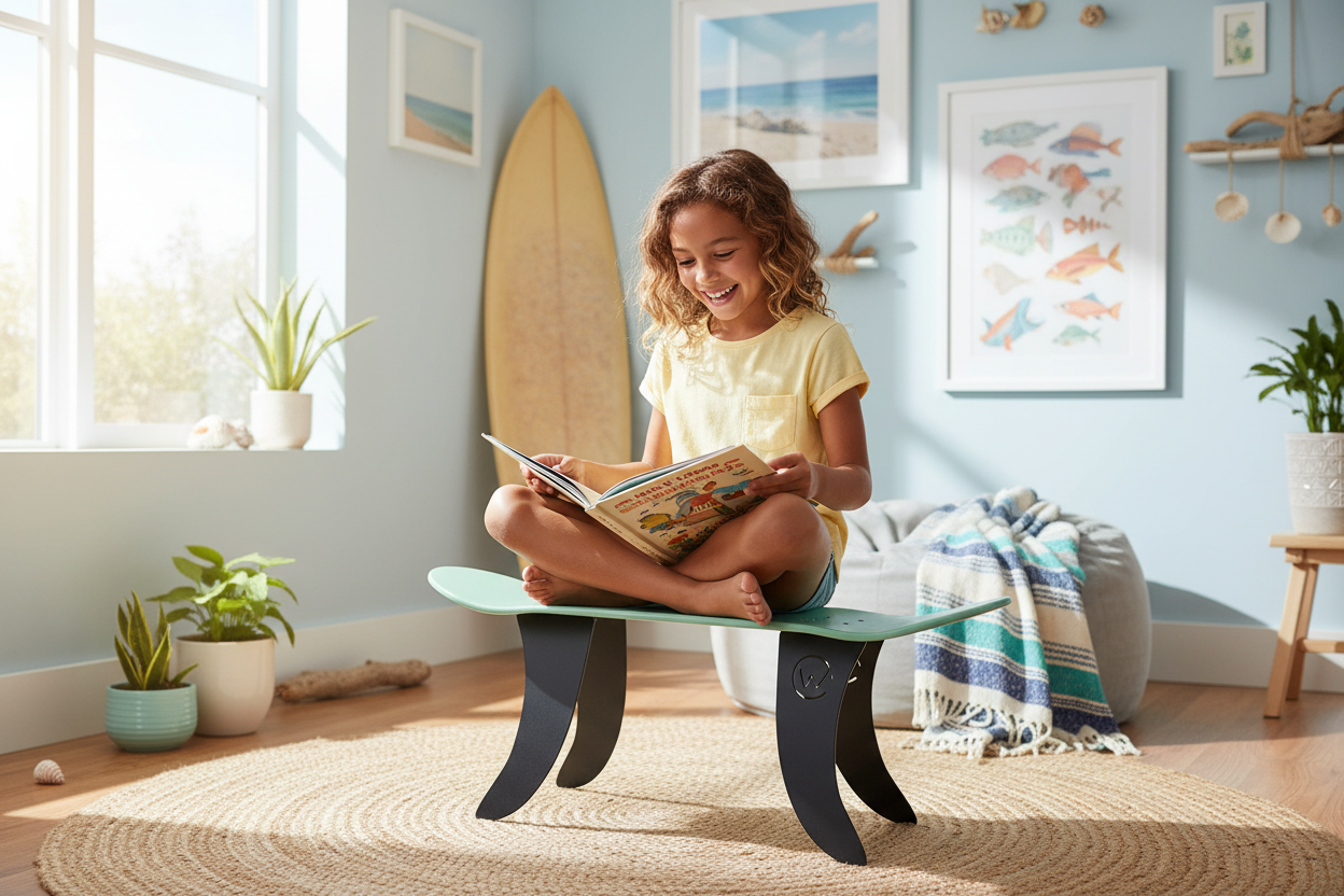 Banc GROMMET mint - fille lecture