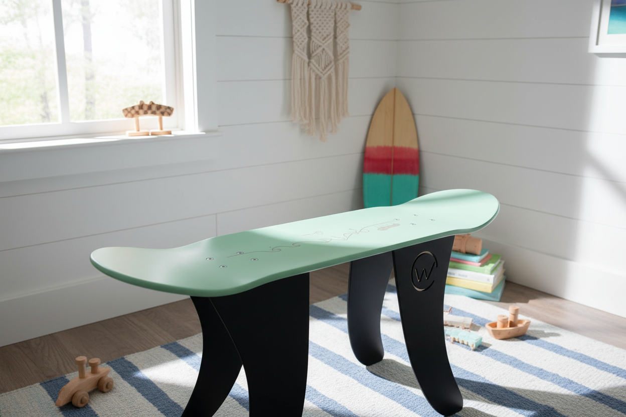 Banc GROMMET mint - motif visible