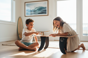 Banc GROMMET natural Line Art - enfants joyeux