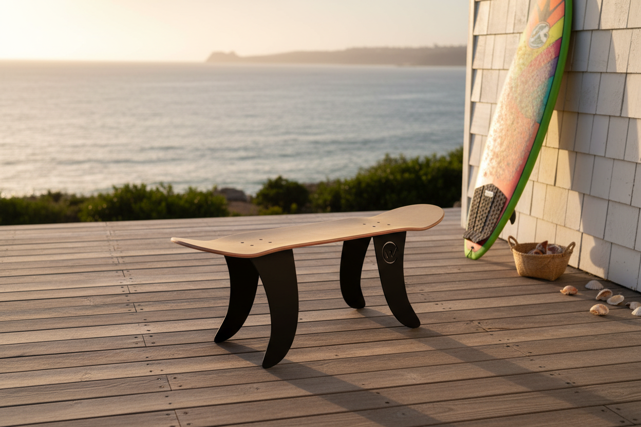 Banc GROMMET natural seul - terrasse