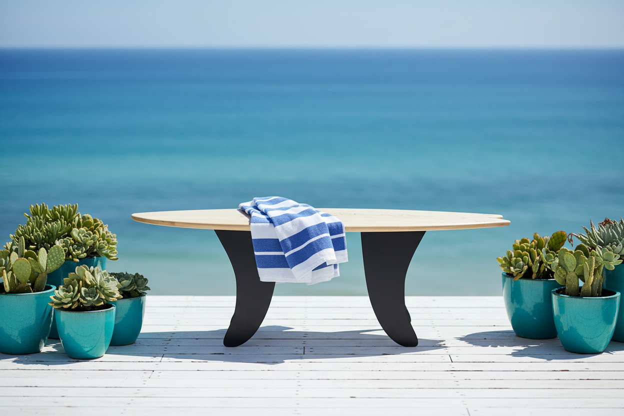 Banc surf 80cm - plage coloré