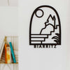 tableau en bois Biarritz 3D