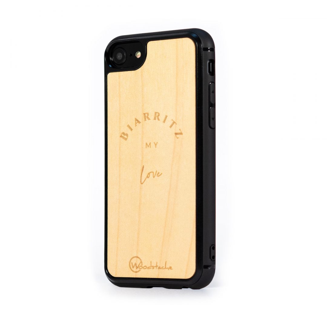Coque iPhone woodstache biarritz