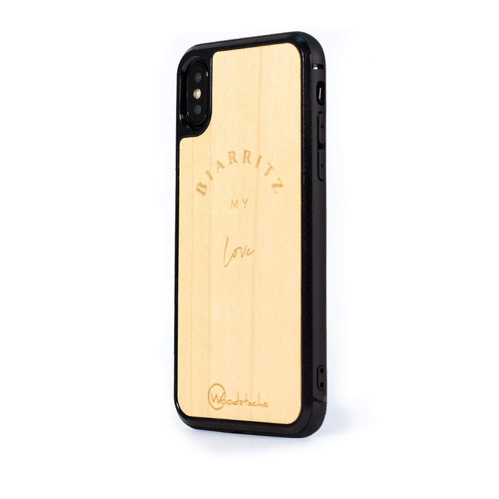 Coque iPhone woodstache biarritz