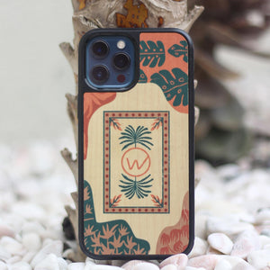 coque en bois iPhone Tropicolor
