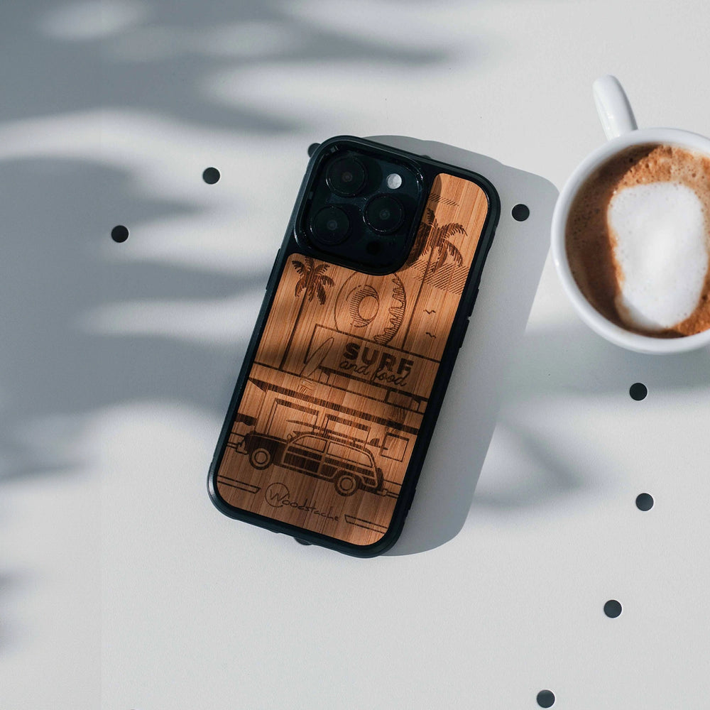 Coque en bois naturel Premium CALIFORNIA - Protection iPhone MagSafe