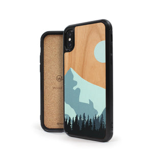 Coque iPhone en bois Mountain Escape
