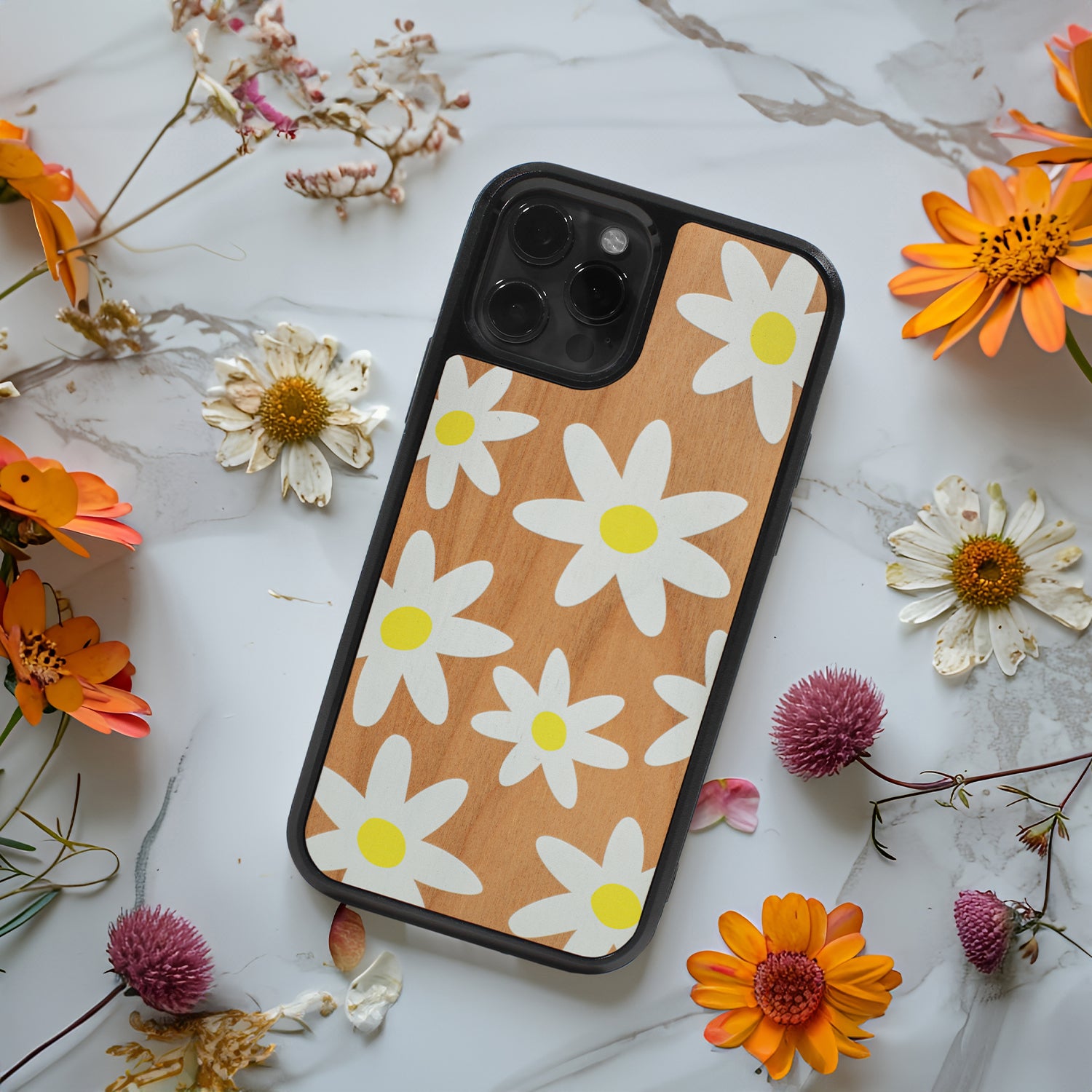 Coque iPhone en bois Spring Vibes
