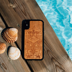 Coque iPhone Bois STORY Woodstache - MagSafe Made in France.