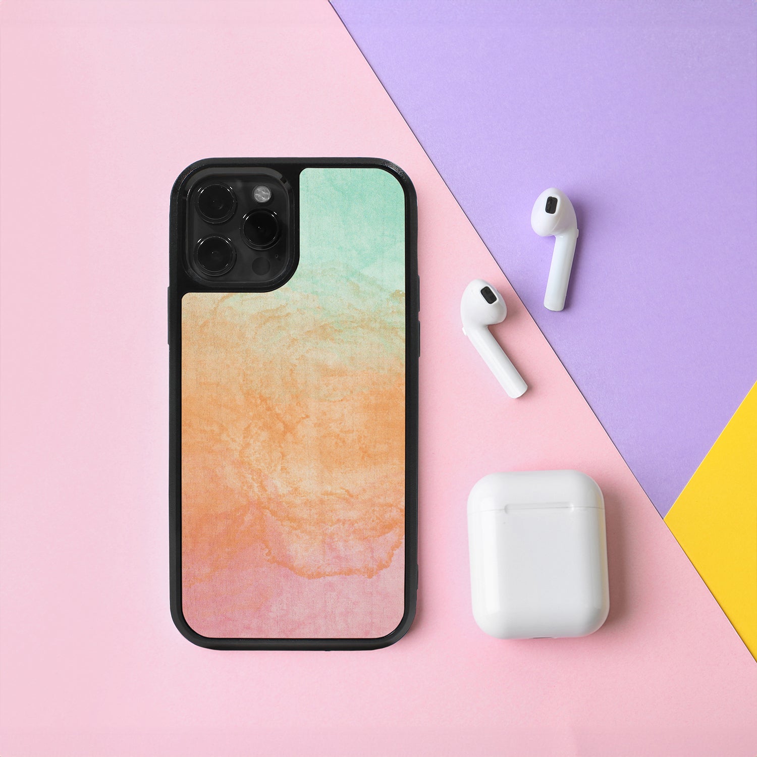 Coque iPhone en bois Tie & Dye