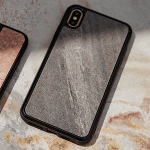 coque iPhone en pierre Black Bean