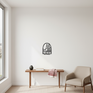 Décoration BAYONNE petit format 15x11cm mur blanc élégant