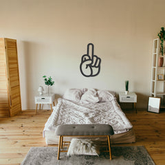 Décoration Murale Bois GESTE - Tableau 3D Doigt d'Honneur Made in France