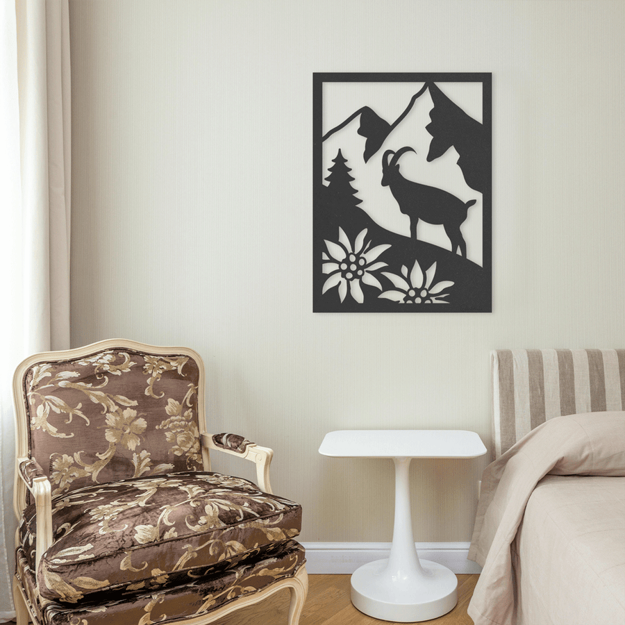 Décoration murale en bois EDELWEISS