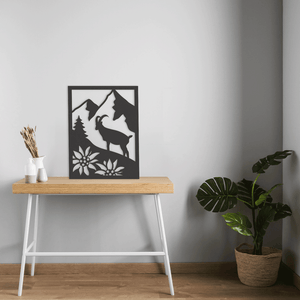 Décoration murale en bois EDELWEISS