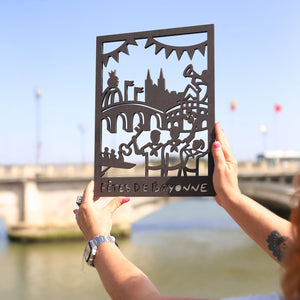 Décoration murale en bois FÊTES DE BAYONNE