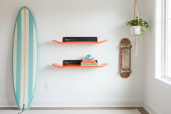 Étagère Skate Orange - Étagère Murale en Skateboard Recyclé