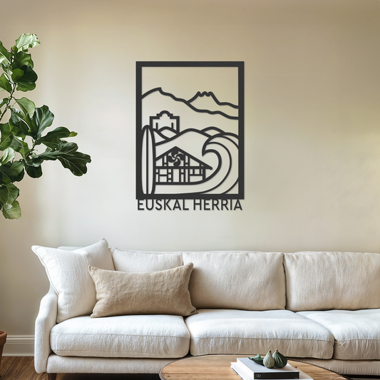 Décoration murale en bois EUSKAL HERRIA
