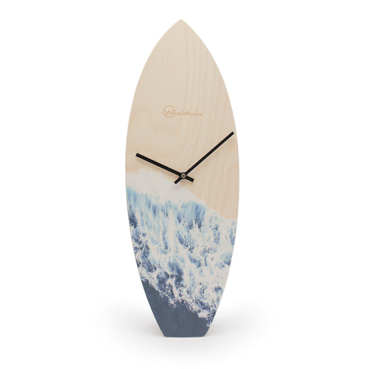 Horloge surf en bois Reef ocean