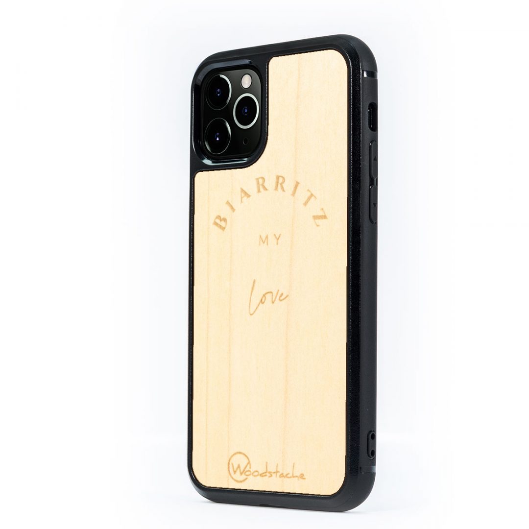 coque iPhone 11 Pro en bois Biarritz