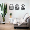 Lot de 3 décorations murales Villes en bois
