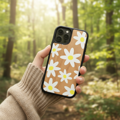 Coque iPhone en bois premium SPRING VIBES - Protection naturelle MagSafe