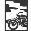 Décoration murale en bois MOTORCYCLE