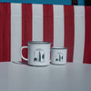 Pack Double SURF - 2 mugs en céramique 320ml-130ml