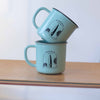 Pack double mug en céramique Surf mint & mint 130 ml