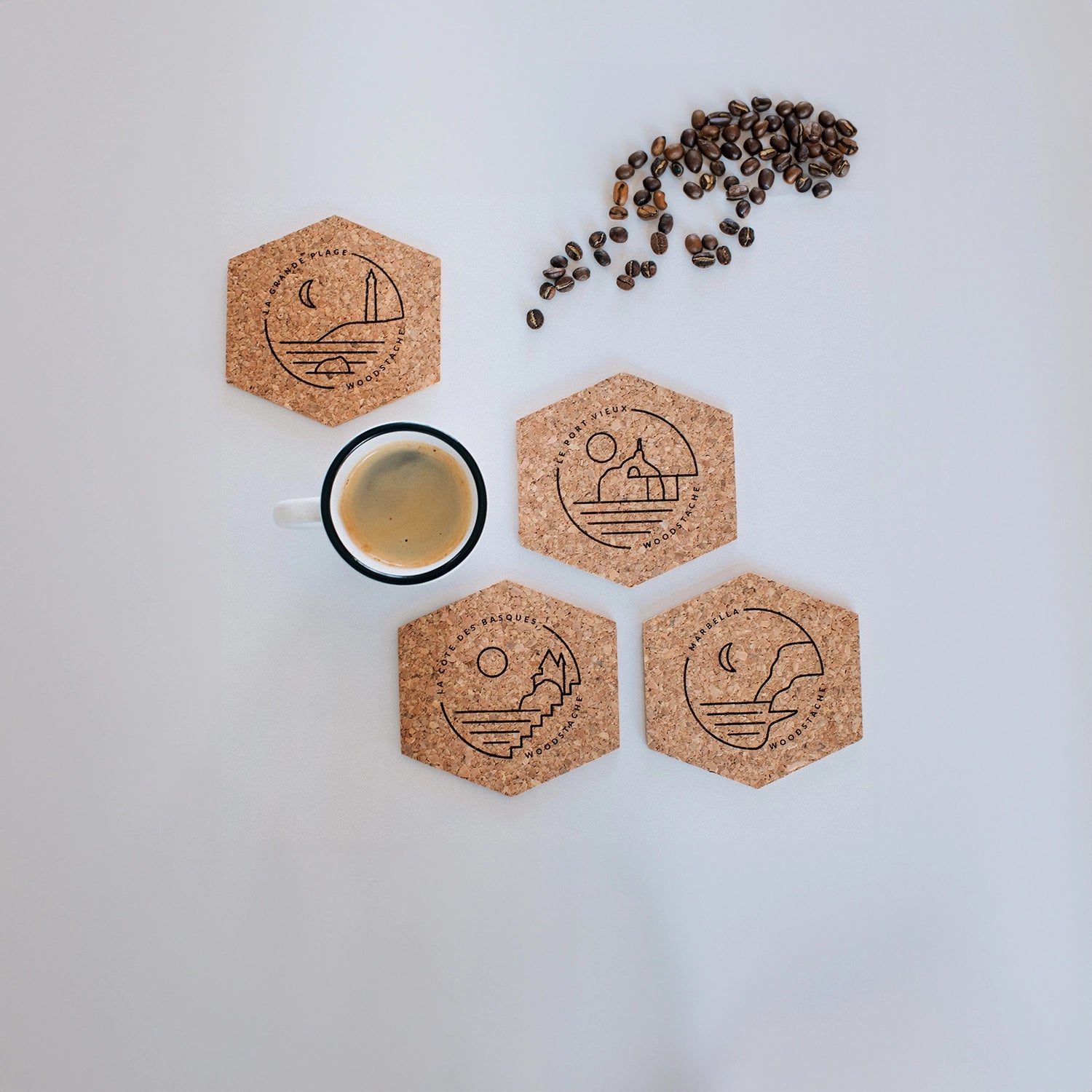 Sous-verres en liège BIARRITZ