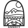 tableau en bois annecy ville fond blanc